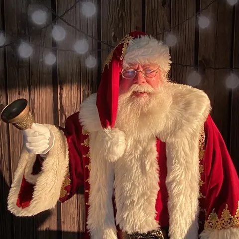 Santa posing at the Firefly Ridge Ranch Fall Harvest Festival