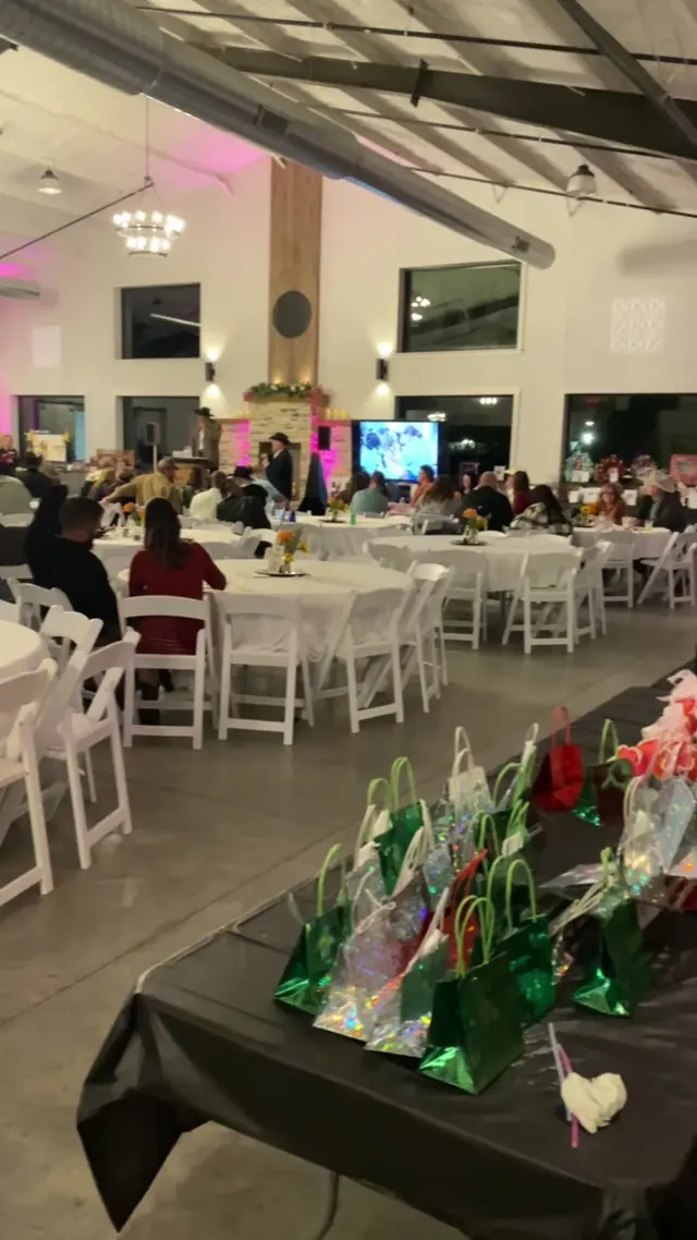 Inside the venue during a gala night at Caddo Creek